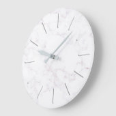 Grande Horloge Ronde pierre de marbre blanc (Angle)