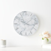 Grande Horloge Ronde pierre de marbre blanc (Maison)