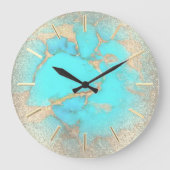 Grande Horloge Ronde pierre turquoise (Recto)