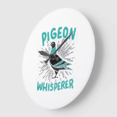 Grande Horloge Ronde Pigeon Whisperer (Angle)