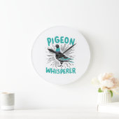 Grande Horloge Ronde Pigeon Whisperer (Maison)