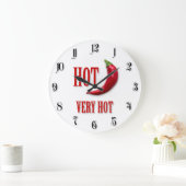 Grande Horloge Ronde Piments rouges (Maison)