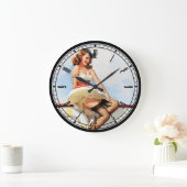 Grande Horloge Ronde Pin-up Girl Wall Clock (Maison)