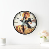 Grande Horloge Ronde Pin-up Girl Wall Clock (Maison)