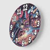 Grande Horloge Ronde Pinball Assistant Lecteur Acrylique Arrondi Mur Ho (Angle)