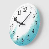 Grande Horloge Ronde pinceau Abstrait minimum | (Angle)