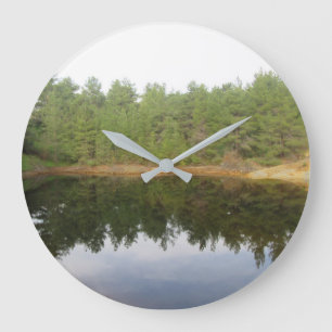 Grande Horloge Ronde Pine Tree Reflection Lake