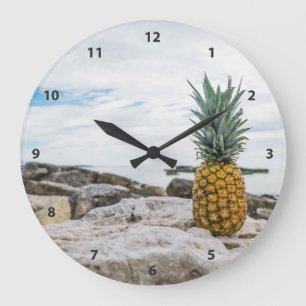 Grande Horloge Ronde Pineapple tropicale