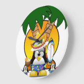 Grande Horloge Ronde Pingouin Clock (Angle)