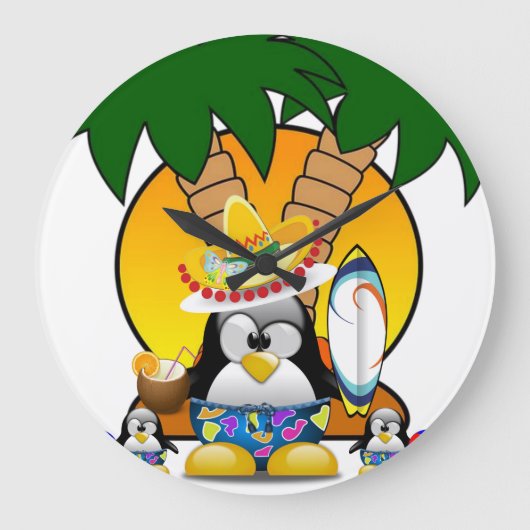 Grande Horloge Ronde Pingouin Clock (Recto)