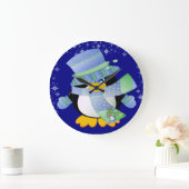 Grande Horloge Ronde Pingouin Time Wall Clock (Maison)