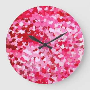 Grande Horloge Ronde Pink Confeti
