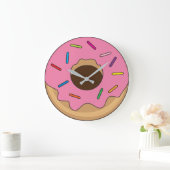 Grande Horloge Ronde Pink Donut (Maison)