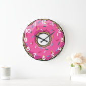 Grande Horloge Ronde Pink Donut (Maison)