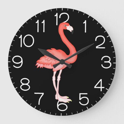 Grande Horloge Ronde Pink Flamingo (Recto)