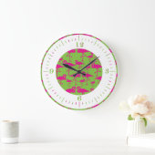 Grande Horloge Ronde Pink Flamingo Wall Clock (Maison)
