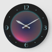 Grande Horloge Ronde Pink Iridescent Moon on Black > Wall clock (Recto)