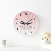 Grande Horloge Ronde Pink Liquid Glitter & Eyelashes (Maison)