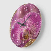 Grande Horloge Ronde Pink Orchid Flower (Angle)