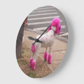 Grande Horloge Ronde Pink Poodle (Angle)