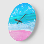 Grande Horloge Ronde Pink Sand Beach Tropical Vacation (Angle)