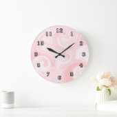 Grande Horloge Ronde Pink swirl Wall Clock (Maison)