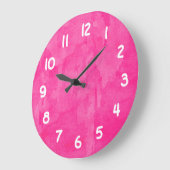 Grande Horloge Ronde Pink Watercolor (Angle)