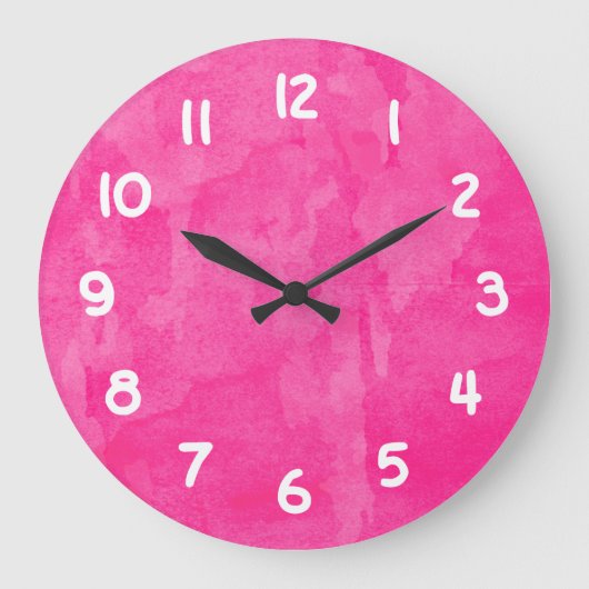 Grande Horloge Ronde Pink Watercolor (Recto)
