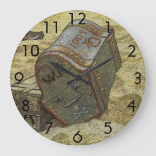 Grande Horloge Ronde Pirates de légende, William Kidd enterrant un trés