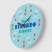 Grande Horloge Ronde Piscine synchronisée Synchro Piscine Filles (Angle)
