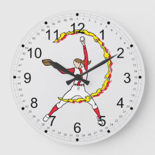 Grande Horloge Ronde Pitcher de softball féminin