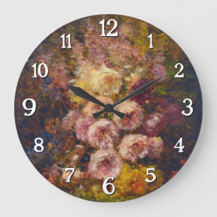 Grande Horloge Ronde pivoines - Félix Ziem
