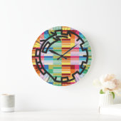 Grande Horloge Ronde PIXELAT chained numbers by masanser (Maison)