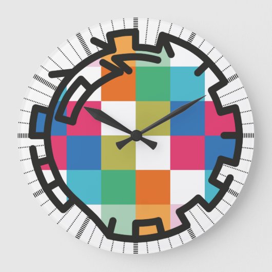 Grande Horloge Ronde PIXELAT chained numbers by masanser (Recto)