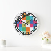 Grande Horloge Ronde PIXELAT chained numbers by masanser (Maison)