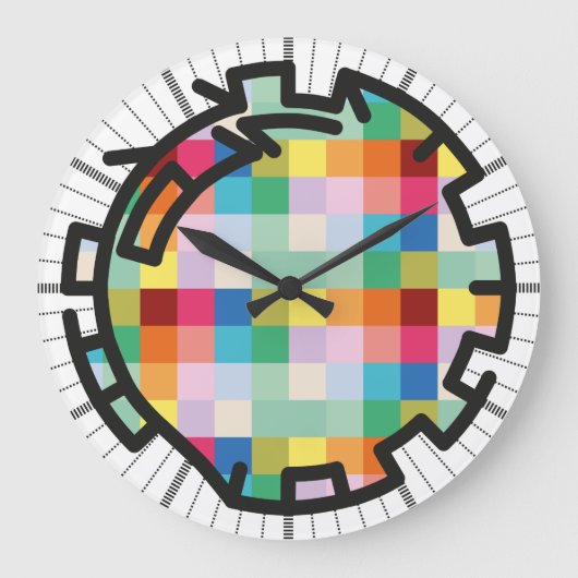Grande Horloge Ronde PIXELAT chained numbers by masanser (Recto)