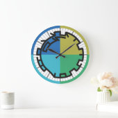 Grande Horloge Ronde PIXELAT chained numbers by masanser (Maison)