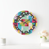 Grande Horloge Ronde PIXELAT chained numbers by masanser (Maison)