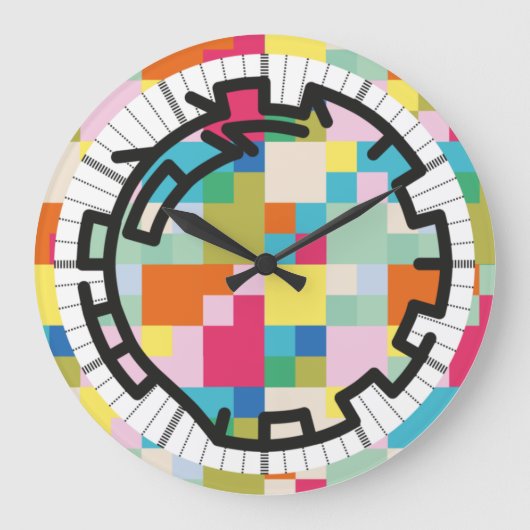 Grande Horloge Ronde PIXELAT chained numbers by masanser (Recto)