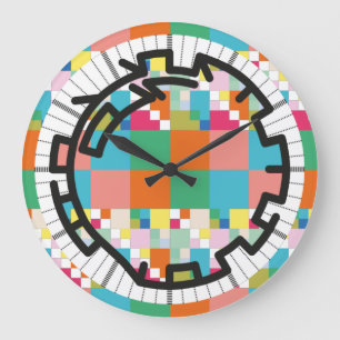 Grande Horloge Ronde PIXELAT chained numbers by masanser