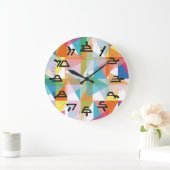 Grande Horloge Ronde PIXELAT PREMIÈRE SÉRIE TRIANGLES by Masanser (Maison)