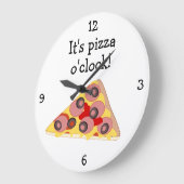 Grande Horloge Ronde Pizza O'Clock (Angle)