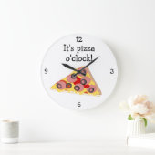 Grande Horloge Ronde Pizza O'Clock (Maison)