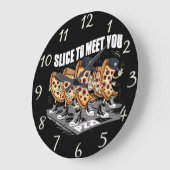 Grande Horloge Ronde Pizza Pals (Angle)