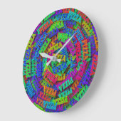 Grande Horloge Ronde Pizza Rainbow (Angle)