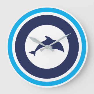 Grande Horloge Ronde PJK 10.75" Round Acrylic Wall Clock / dolphin