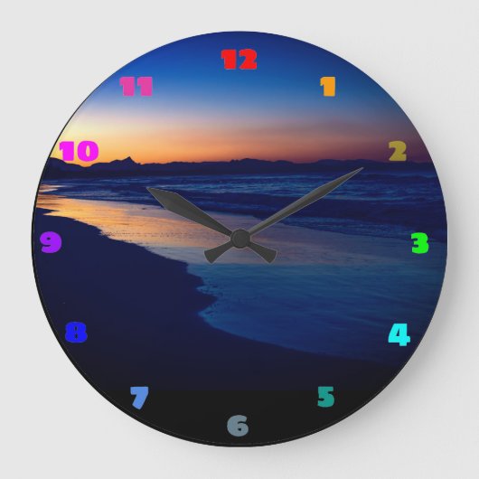 Grande Horloge Ronde Plage de Byron Bay à la tombée de la nuit (Recto)