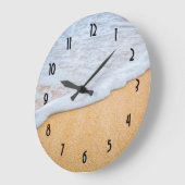 Grande Horloge Ronde Plage de sable avec Surf en mousse (Angle)