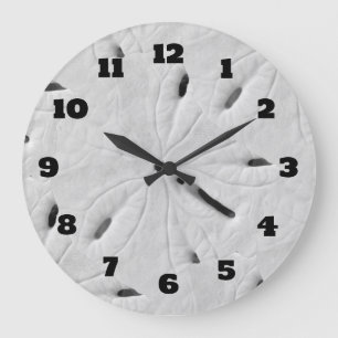 Grande Horloge Ronde Plage Dollar Beach Coquillages Plage Noir Blanc Co