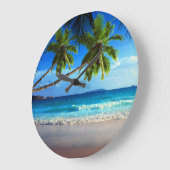 Grande Horloge Ronde Plage du Paradis tropical (Angle)